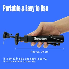 Senston Ball Pump with 1 Needle, Ball Pump for Basketball, Volleyball, Football, Gymnastics Ball, Black Air Pump