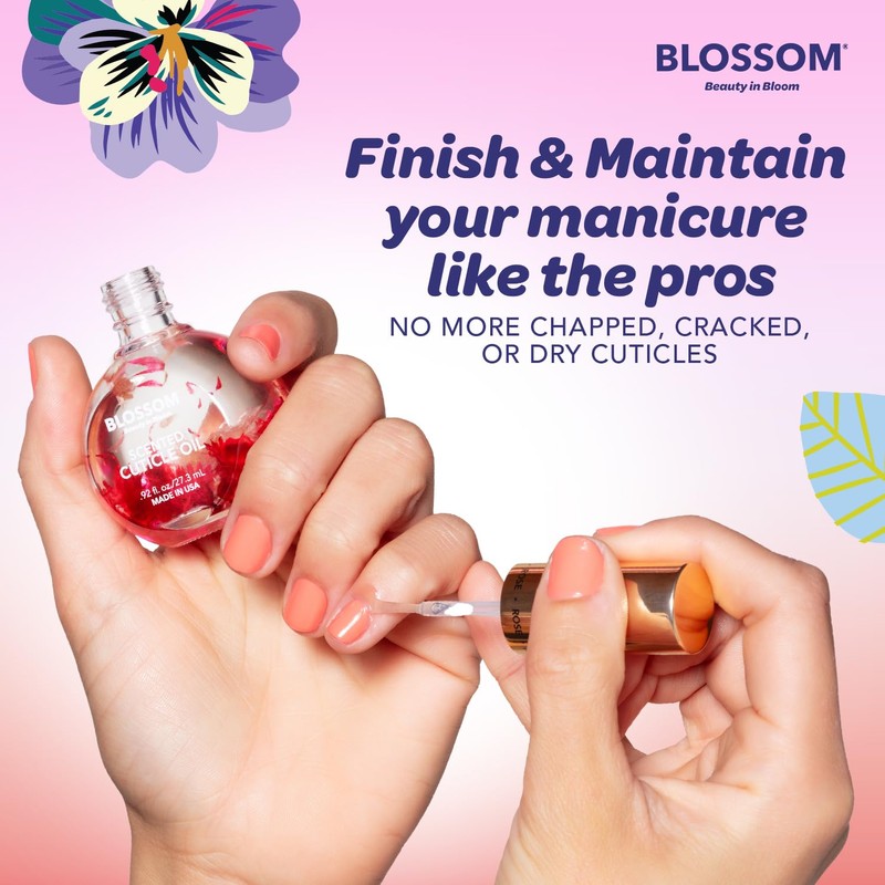 Blossom Cuticle Oil for Nails, Hydrating, Moisturizing, Scented Nail Oil