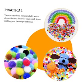 DOITOOL 200pcs Yarn Pom Poms Craft Balls for DIY Mini Pompoms Colorful Craft Supplies Decorative Pom Poms Set