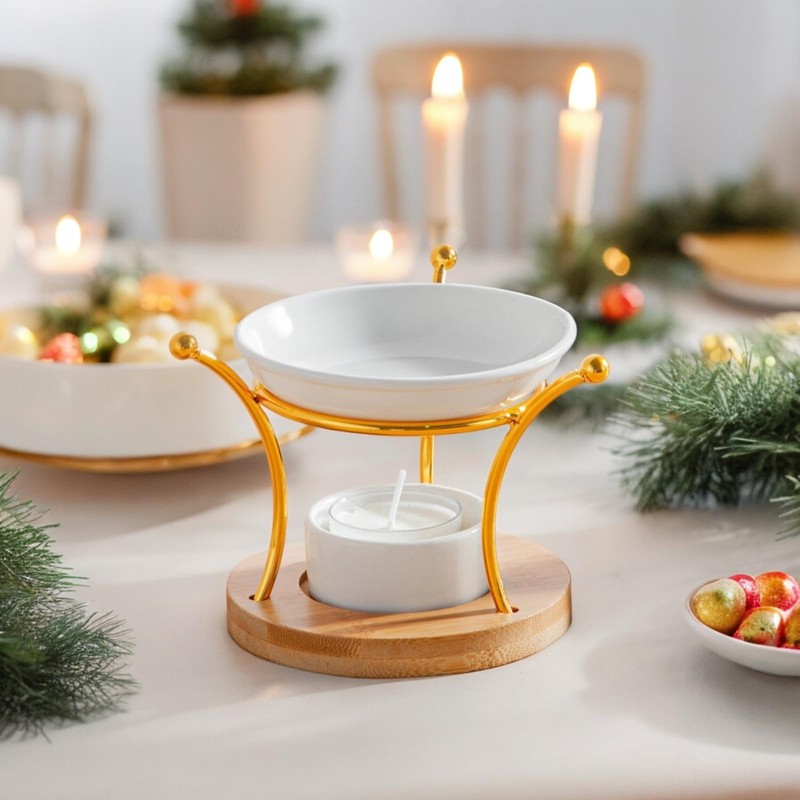 Zen'Arôme Etna Fragrance Burner - Wedding Metal Ceramic and Wood