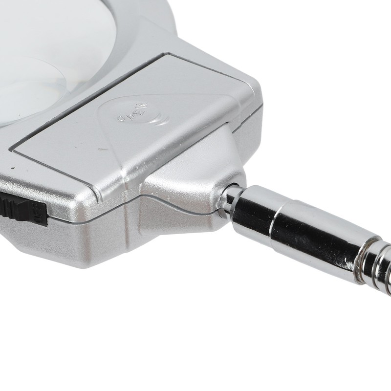 LED Illuminating Magnifier with Clamp Optical Lens Adjustment Hose Magnifying