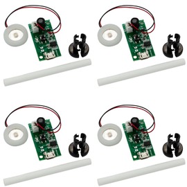 4PCS 5V USB Humidifier Atomization Disc Kit with Circuit Board and Spray Module Professional Atomization Module for DIY Home Experiments Incubators Experimental Equipment Compatible