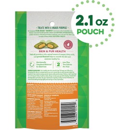 Feline-Greenies' Smartbites Variety Pack: Two Bags of Healthy Skin & Fur Care (Salmon & Chicken) + Digestive Health and Furball Control (Tuna & Chicken) – 4 Bags Total, 2.1oz Each