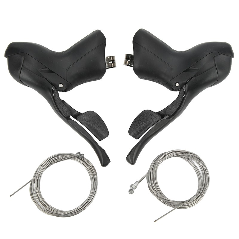 2Pcs 2x7 Speed Bike Shifter Brake Levers Aluminum Alloy PVC