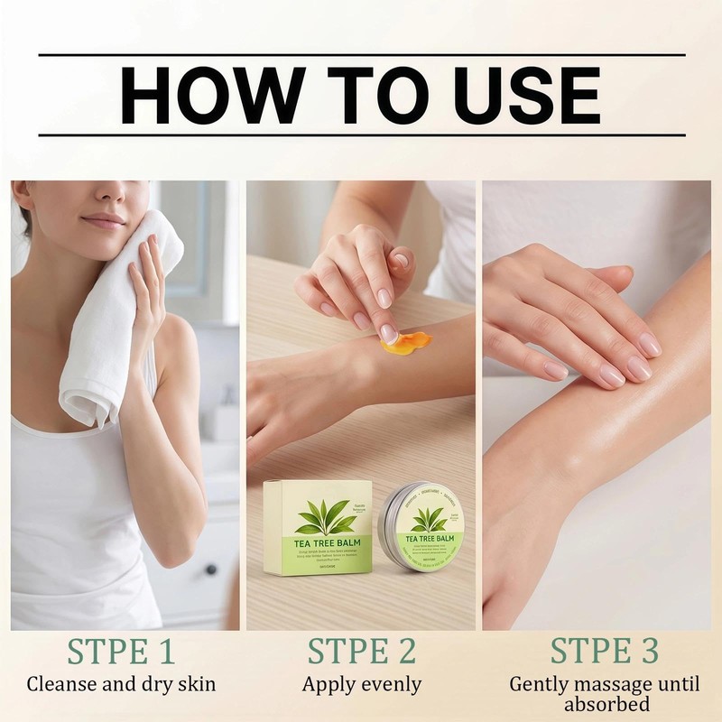 Tea Tree Cream, Soothing Tea Tree Oil Balm for Dry