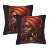 Abucaky Pillowcase Set of 2 African American Black Woman Throw