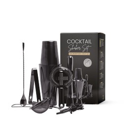 SHAKEIN Cocktail Set 12 Pieces Elegant Cocktail Shaker Set in Space Grey Large Cocktail Mix Set 750 ml Boston Shaker Stainless Steel Cocktail Shaker Bartender Set Bar Accessories Shaker Cocktail Set