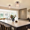 FRIXCHUR Small Chandelier Semi Flush Mount Ceiling Light Fixture Chrome