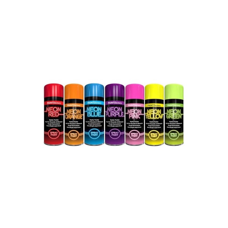 Paint Factory Neon Green Spray Paint 200ml Extra Bright Matt