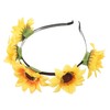 PACKOVE Simulation Daisy Floral Wreath Hairband for Women Handmade Flower