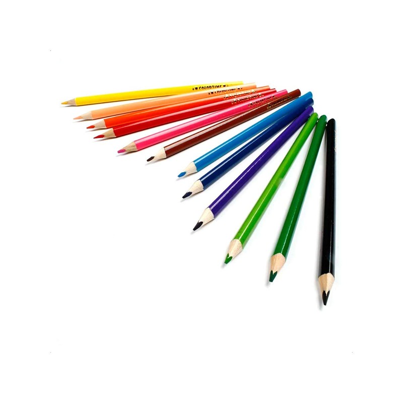 Pencil Cup Unicorn with 12 Triangular Colouring Pencils, Children's Pencil