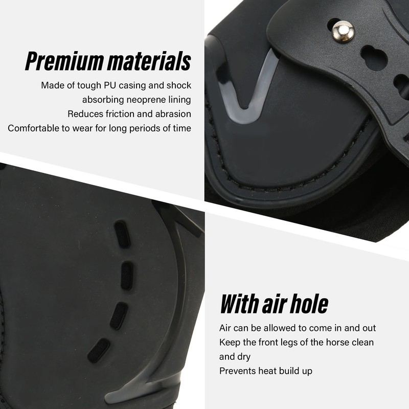 Horse Front Hind Leg Boots Shock Absorption Breathable Open Front