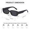 JASPIN Rectangle Sunglasses for Women Men Trendy Y2k Retro 90s