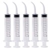 Pack of 5 Dental Syringe 12 ml Graduated Transparent Plastic