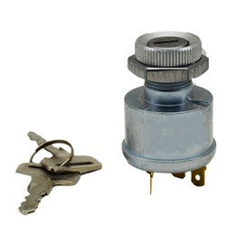 Autu Parts 33639-G01 Golf Cart Ignition Switch for EZGO with Factory Lights Gas & Electric, 3-Way 4-Terminal with 2 Standard Keys
