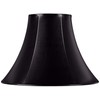 Black Faux Leatherette Natural Cottage Large Bell Lamp Shade 7"