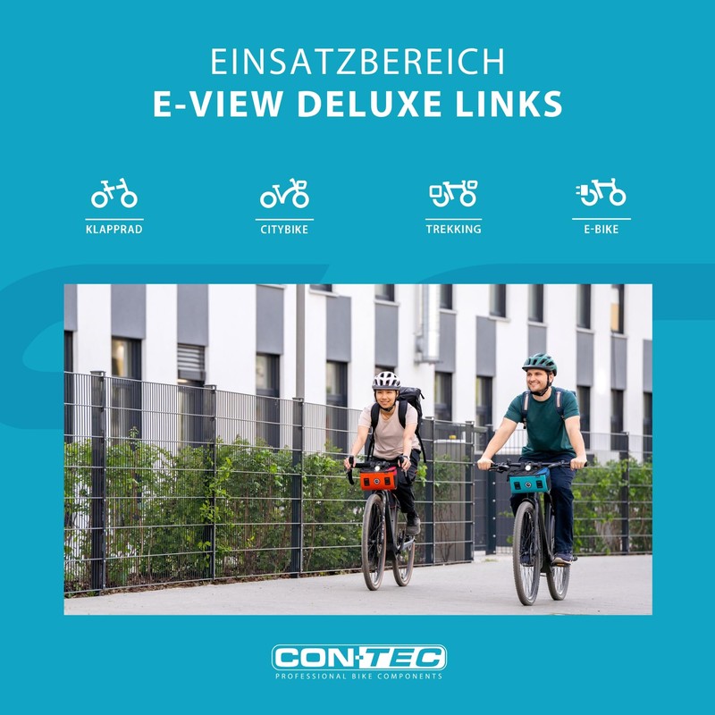 CONTEC E-View Deluxe Bicycle Mirror, E-Bike Rear View Mirror with