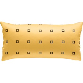 Erwin Müller Satin Cushion Cover, Cushion Cover, 100% Cotton, Yellow/Anthracite, Size 40 x 80 cm, Breathable, Temperature-Regulating, with Zip (Other Colours, Sizes)