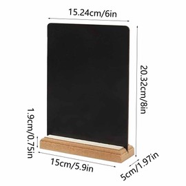Chalkboard Signs Double Sided Chalkboard Signs with Wooden Base Small Blackboard for Weddings Schools Party Decorations (20x15cm) 4 Pack