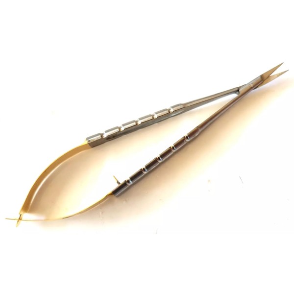 TC Castroviejo Micro Scissors 6" Curved Surgical Dental Eye German