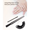 Meowoo Ring Sizer Uk Measurement Scales Kit Tools for Measuring