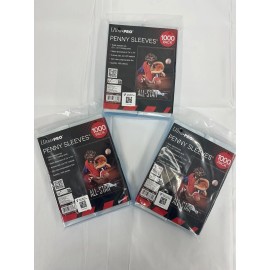 Ultra Pro Penny Sleeves, 3,000 Clear Sleeves- 3 packs, 1,000 Per Pack.