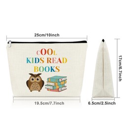 Sazuwu Reading Gifts for Book Lovers Makeup Bag Birthday Gifts for Women Who Read Books Book Reader Gifts for Women Cosmetic Bag Funny Gifts for Friends Adult Humor Travel Pouch
