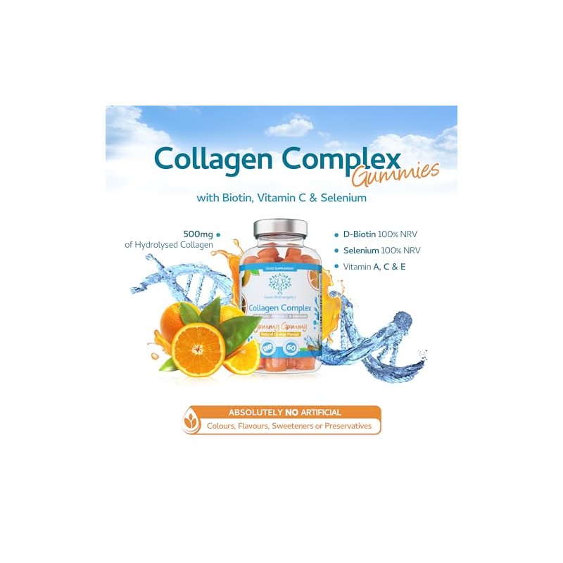Collagen Complex Natural Orange Flavour Chewable Gummies