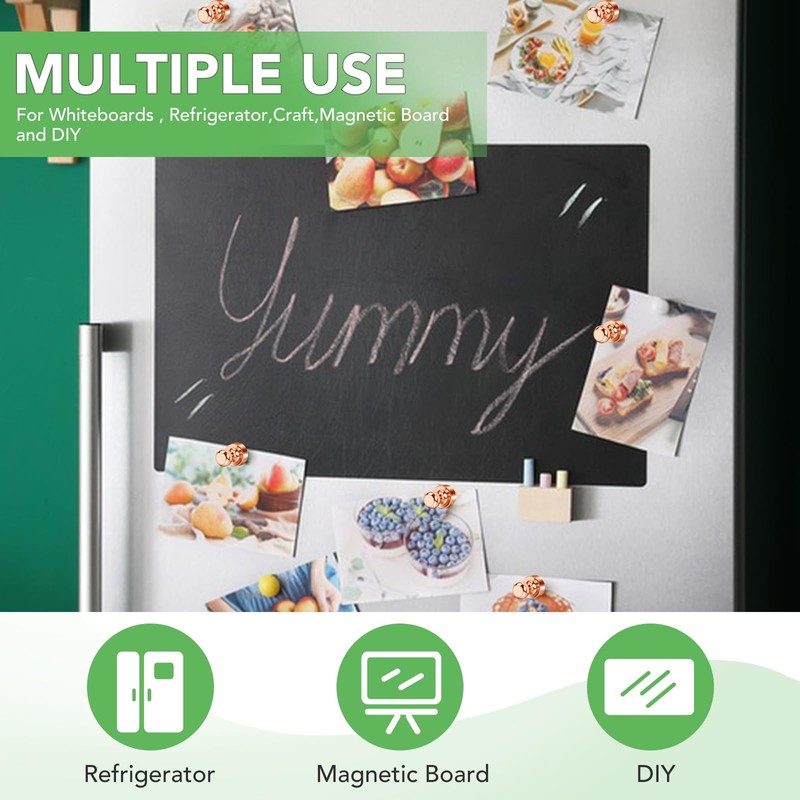 20 Pack Refrigerator Magnets Rose Gold Strong Whiteboard Magnets Small