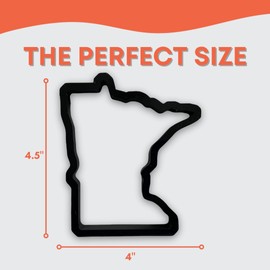 Minnesota State Cookie Cutter with Easy to Push Design (4 inch)