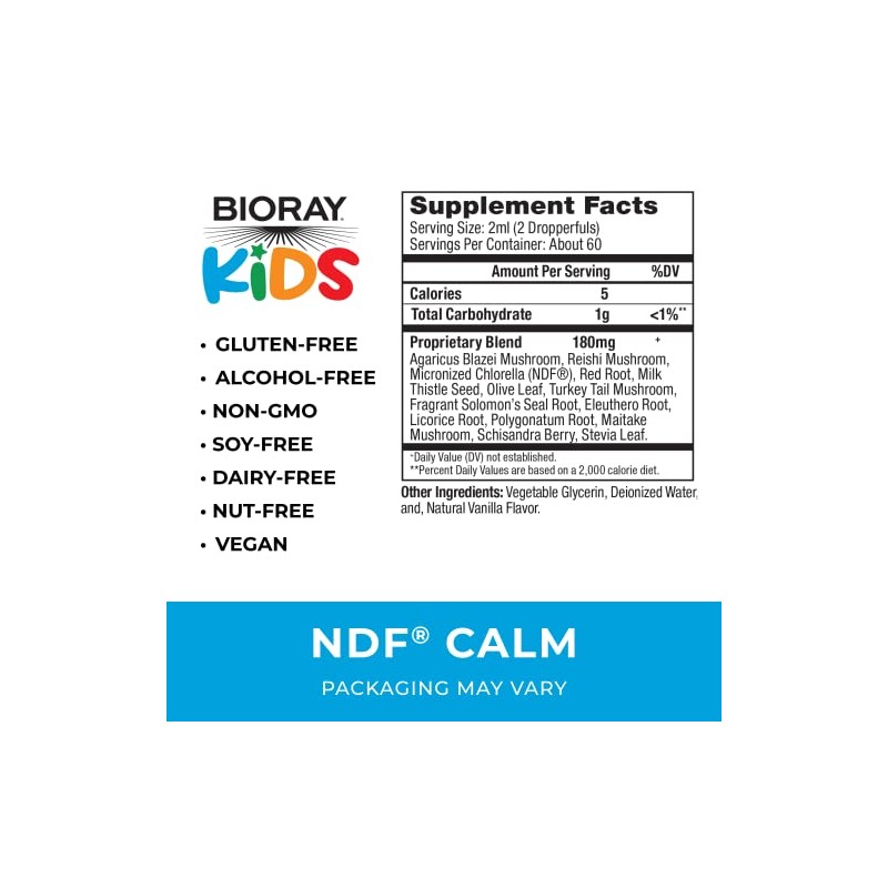 BIORAY Kids NDF Calm, Vanilla - 4 fl oz -