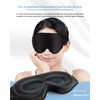 Schlafmaske aus Eisseide, 3D, schwarz, Schlafmaske für die Augen, lichtblockierend,