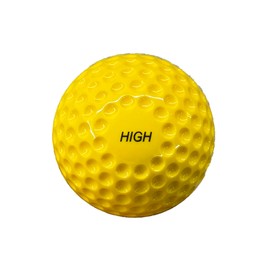 Cricket Practice Balls, High Bounce PU Dimpled, 150g, Yellow, 6 Pack