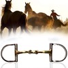 Stainless German Steel D-Ring Snaffle 5.5” Horse Mouth Bit, Dee-Shape