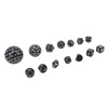 15Pcs Polyhedral Dice Set Acrylic D3 to D100 Table Gaming