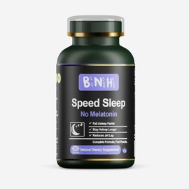 BNH Speed Sleep - Free Sleep Aid - Non-Habit Forming with 15 Herbs - Fall Asleep Faster & Deeper Sleep - Wake Refreshed, No Morning Grogginess - Natural Chinese Herbal Formula - 180 Capsules