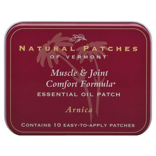 Natural Patches Of Vermont Arnica Muscle & Joint Comfort Essential Oil Body Patch, 10-Count Tin