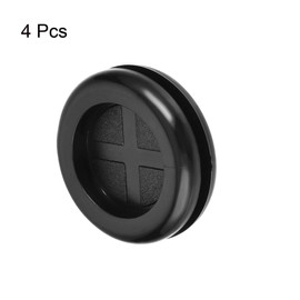 sourcing map Pack of 4 Rubber Grommets Round Double Sided Holder Diameter 22 mm for Wire Protection
