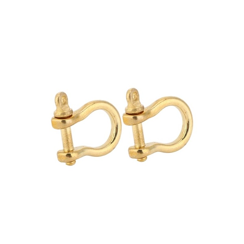 2 x Metal D-Ring Made of Pure Brass, Buckles with