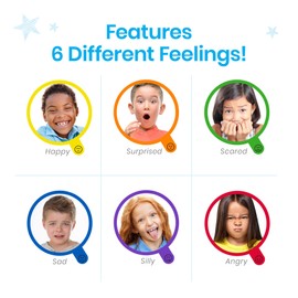 hand2mind See My Feelings Mirror, Social Emotional Learning Activities, Play Therapy Toys, Autism Learning Materials, Kids Anxiety Relief, Anger Management Toys, Calm Down Corner Supplies (Set of 4)