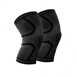 Dareum Powerful Tight Compression Knee Brace 1+1 for Hiking & Exercise Black/S 2ea