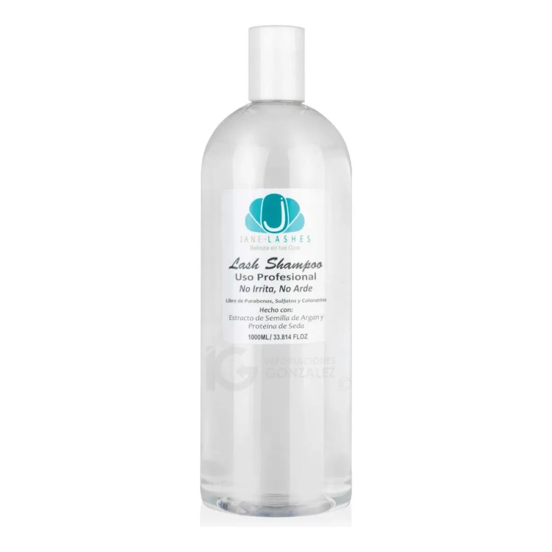 Lash Shampoo 1L Jane Lash Limpieza Extensiones Pestañas Mink Fórmula