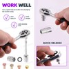 Swpeet 12Pcs 1/4 Inch Ratchet Socket Wrench Set, Drive Socket