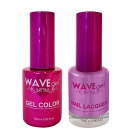 WAVEGEL Soak-Off Gel & Nail Lacquer Matching Duo Set - Princess Collection - #74 Wet Reflection I 0.5 Oz