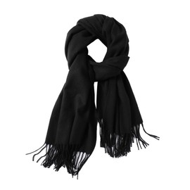 Cashmere Feel Scarfs for Women Long Fringe Scarf Ladies Wraps Shawls Scarves - Red