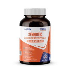 Syndigest probiotic daily care for women & men with dual benefit of 5 probiotic & prebiotic strains, balance gut health & relieves constipation, travel friendly, 30 capsules (2 billions CFU/serving)