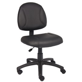 Boss Office Products Posture Task Chair, No Arms, Black
