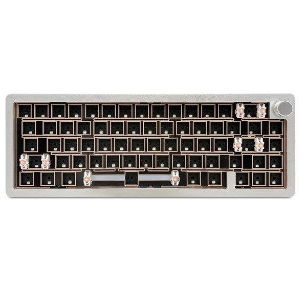 BOYI GMK67-65% Aluminum Alloy Keyboard Kit,Hot-Swappable BT5.0/2.4G/Type-C Tri-Mode Wireless CNC