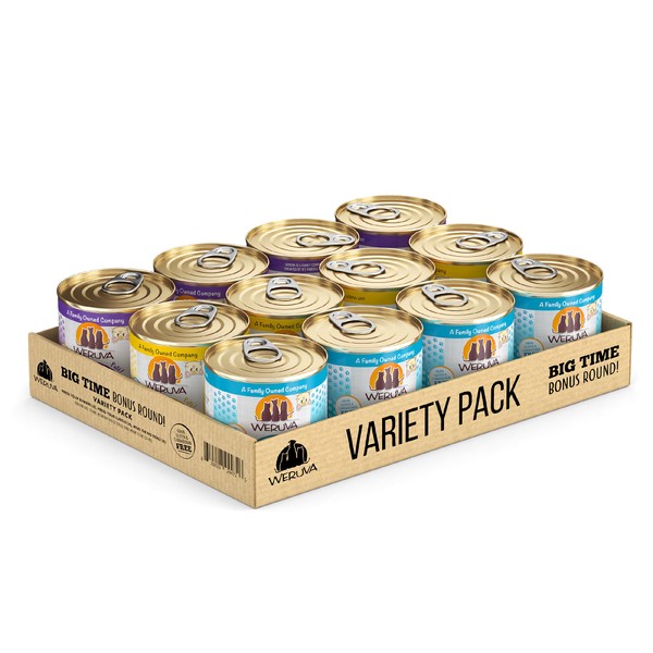 Weruva Wet Cat Food, Big Time Bonus Round Pate Variety