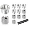 Lhbwhiz Pack of 10 "1/4" to 3/8" Convert Screw Adapters,